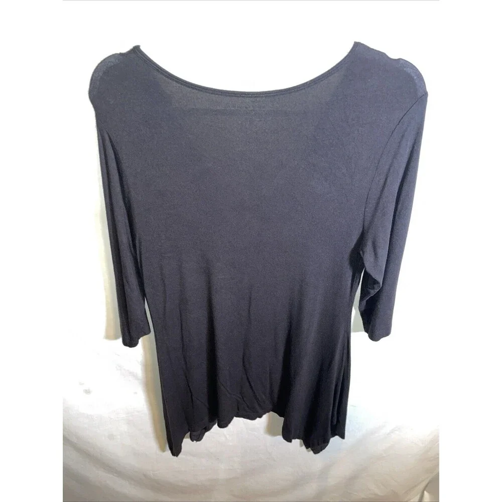 Soft Surroundings Women’s Dressy Tunic Size Small Black Embroideried Going Out